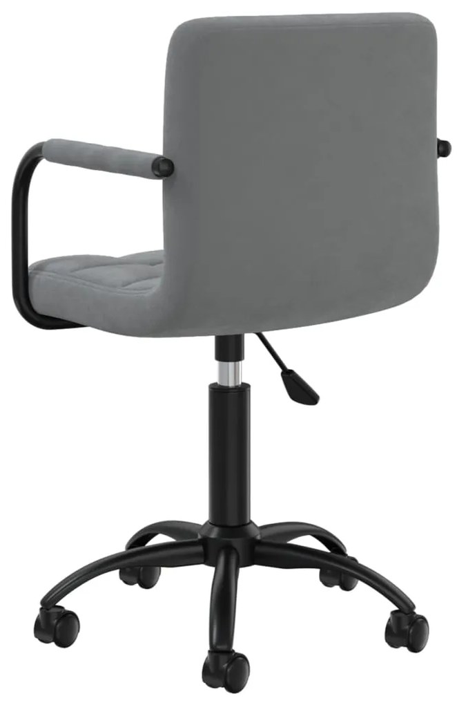Cadeiras de jantar giratórias 2 pcs veludo cinzento-escuro