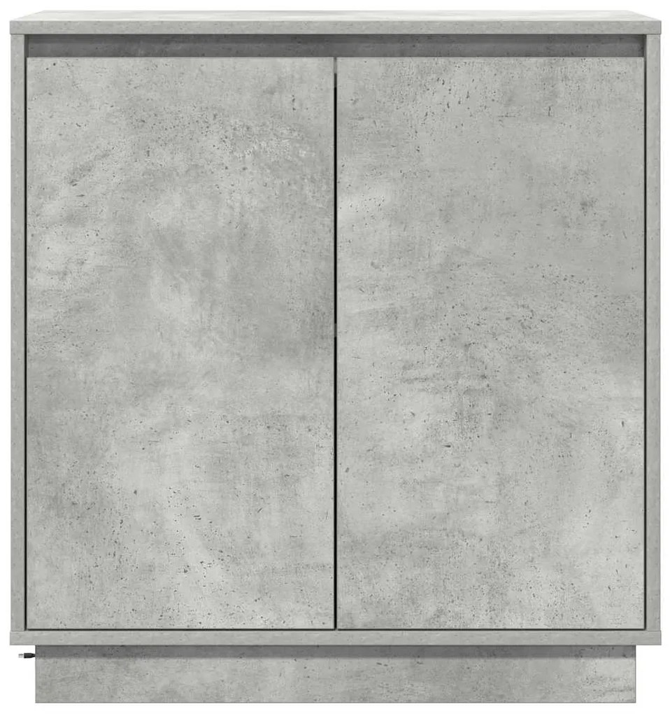Buffet vidaXL com LED Cinza Concreto 71x34,5x75 cm de madeira engenhei
