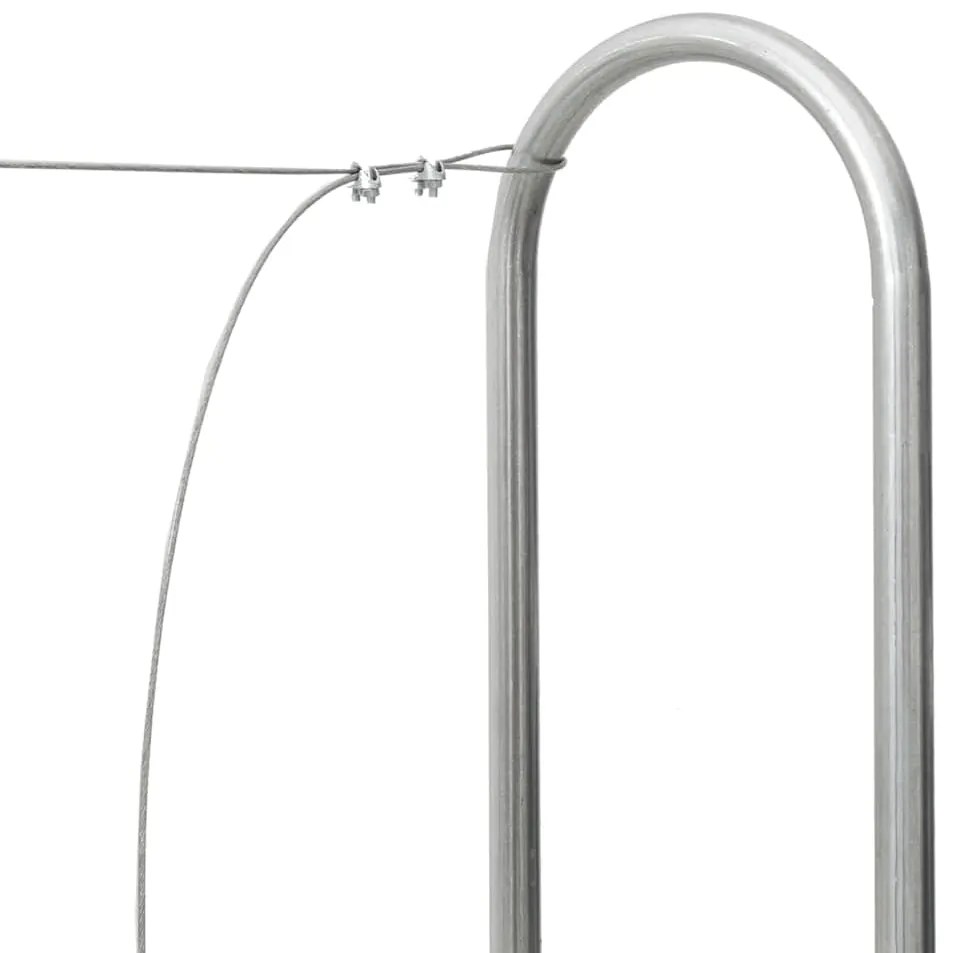 Rack de lenha com tampa de chuva 200x25x150 cm aço galvanizado