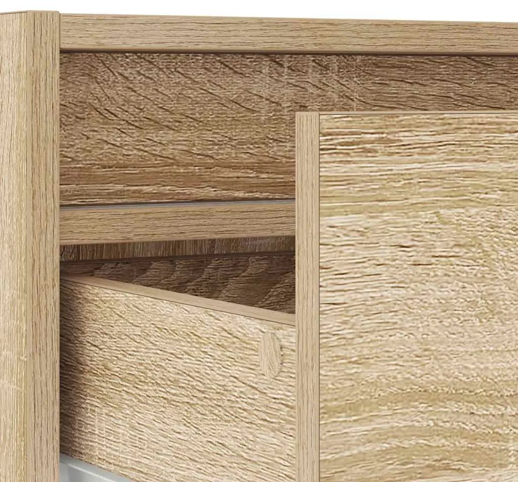 Móvel de TV com luzes LED 100X35,5x25 cm carvalho sonoma
