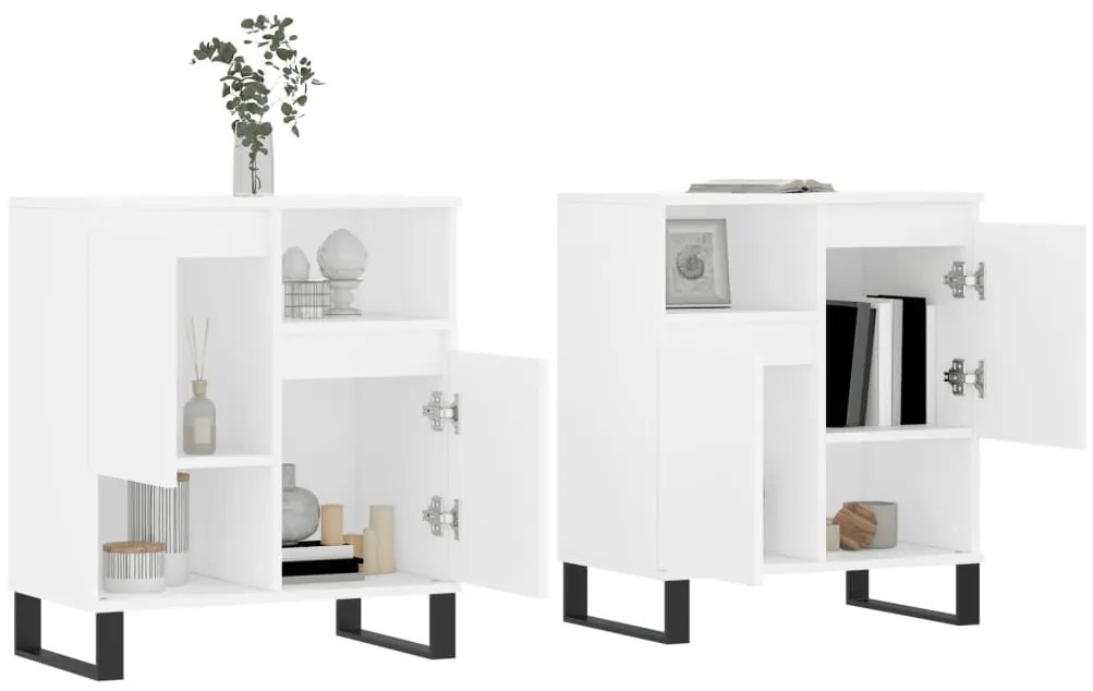 Aparadores 2 pcs derivados de madeira branco
