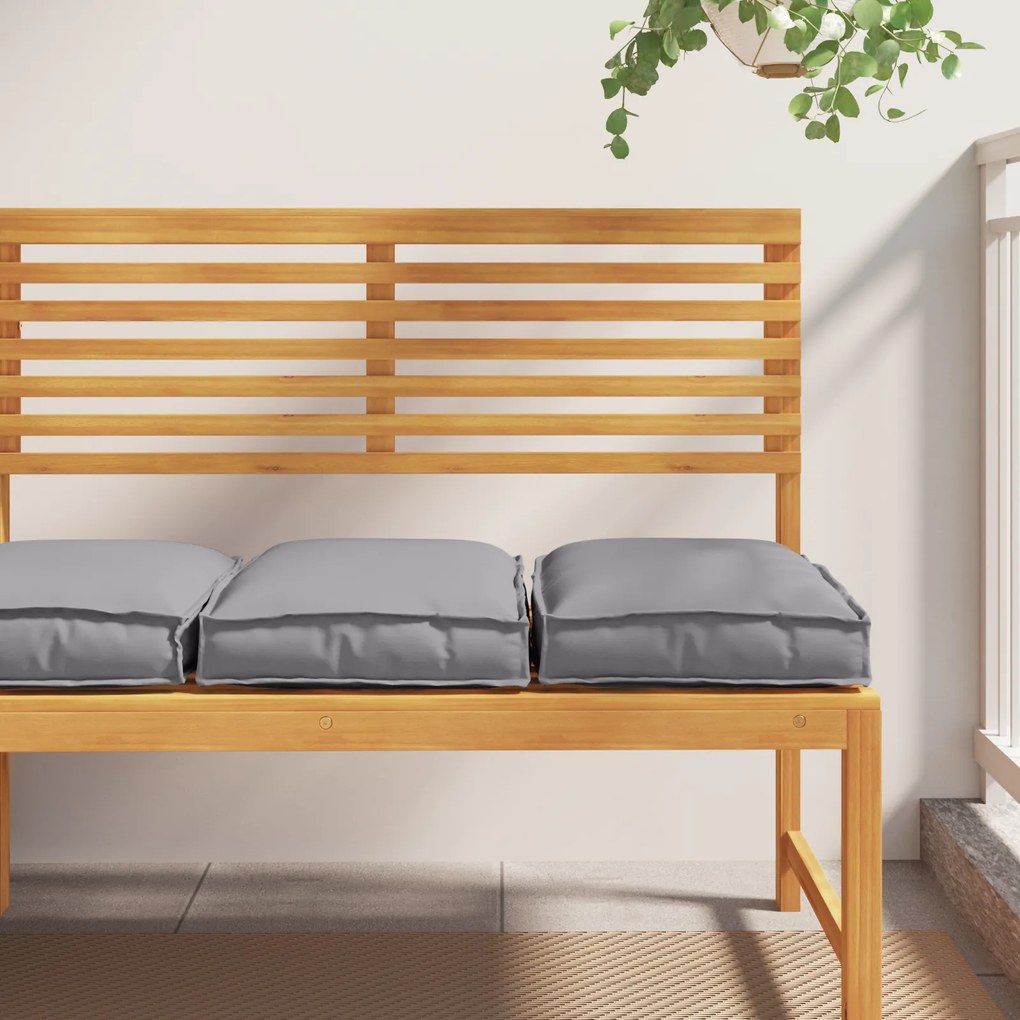 vidaXL Almofadas de Palete para Assento 2 pcs Cinza 40x40x8 cm Tecido Oxford