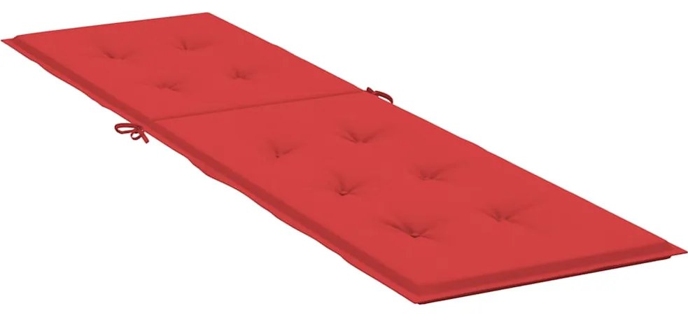 Almofadão para cadeira de terraço (75+105)x50x4 cm vermelho