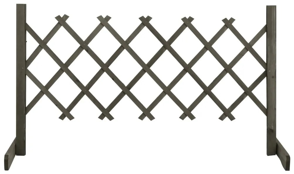 vidaXL Vedação em treliça para jardim 120x60 cm abeto maciço cinzento