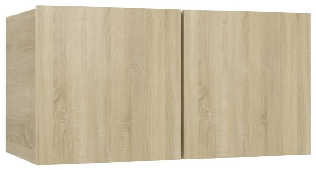 8pcs conjunto móveis de TV derivados de madeira carvalho sonoma
