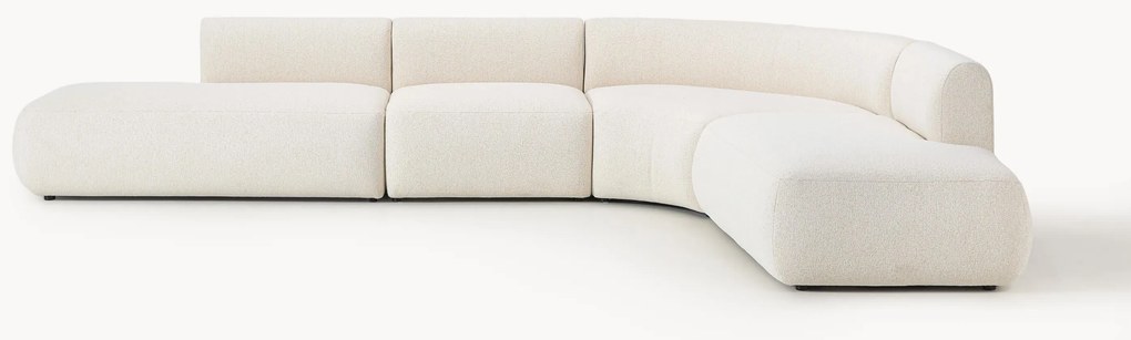 Sofá de canto modular XL em bouclé Sofia