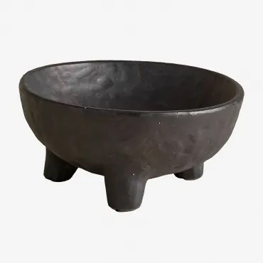Tigela Decorativa De Cerâmica Pavarisa Preto - Sklum