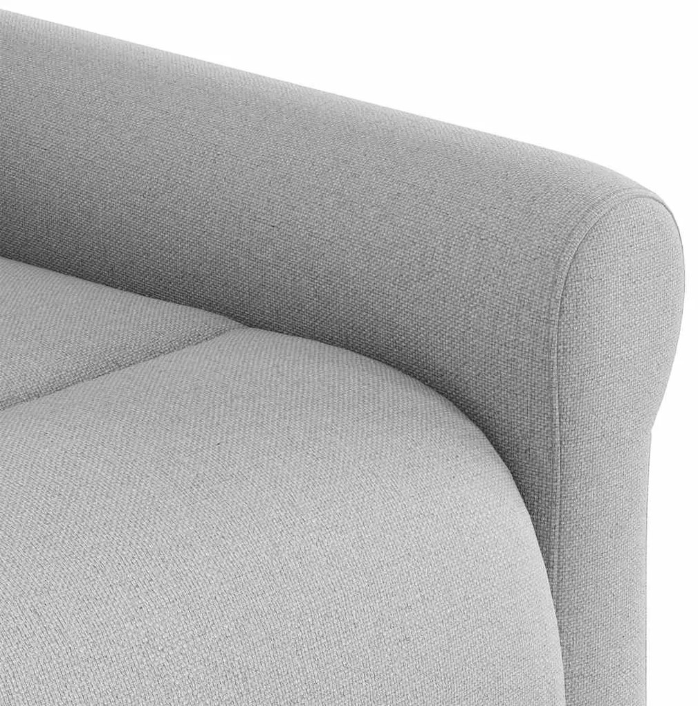 Poltrona reclinável elevatória tecido cinzento-nublado