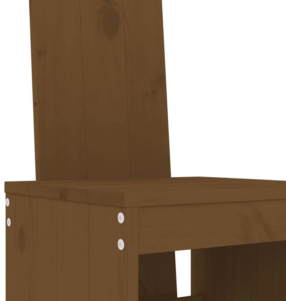 Cadeiras de bar 2 pcs 40x42x120 cm pinho maciço castanho-mel