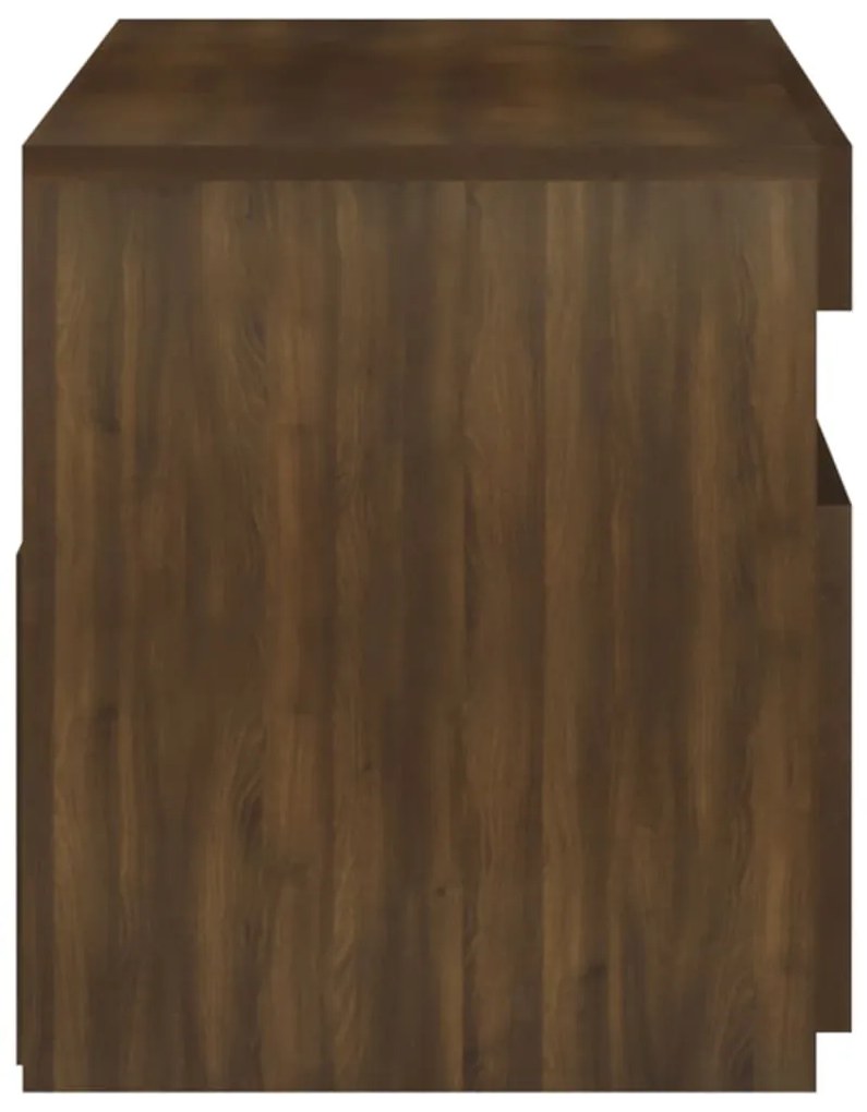 Móvel de TV com luzes LED 75x35x40 cm carvalho castanho