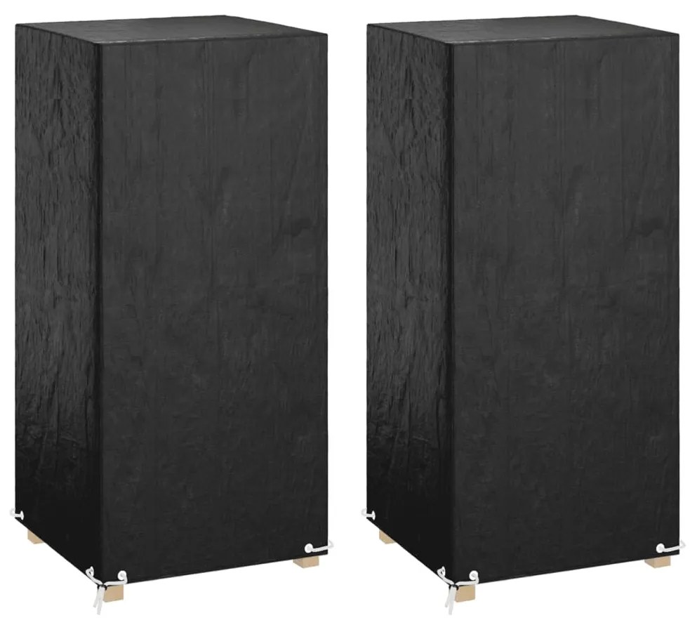 vidaXL Capas cadeiras jardim 2 pcs 8 ilhós 75x70x140 cm polietileno