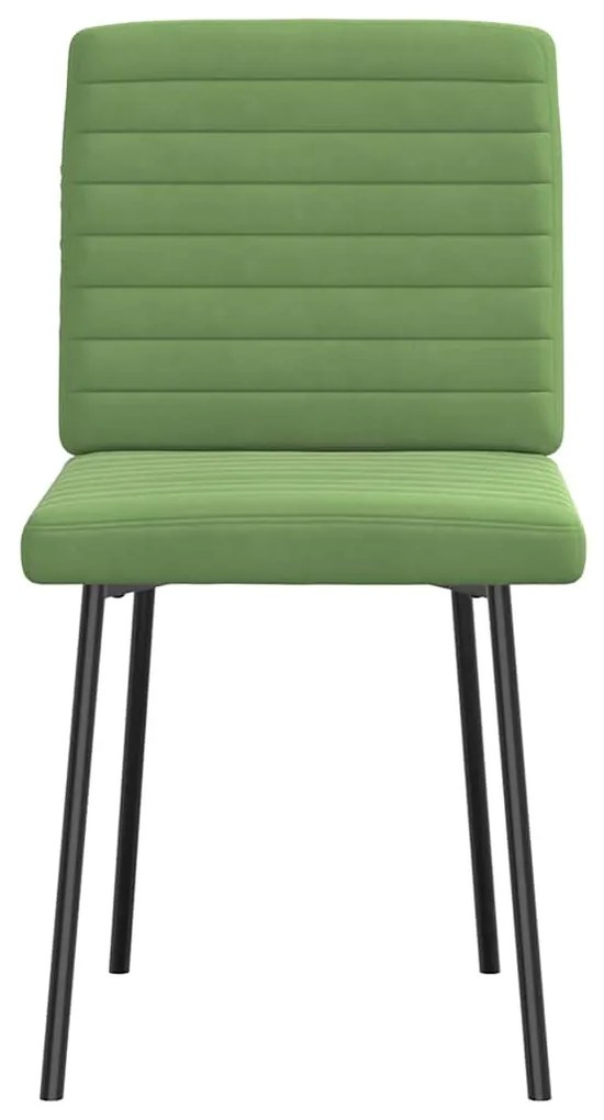 Cadeiras de jantar 2 pcs veludo verde-claro