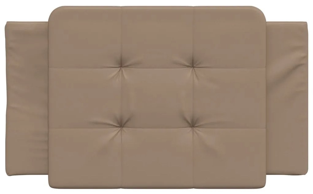 Almofadão de cabeceira 80 cm couro artificial cappuccino