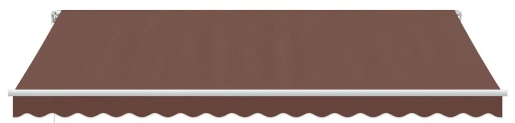 Toldo retrátil manual 450x350 cm castanho