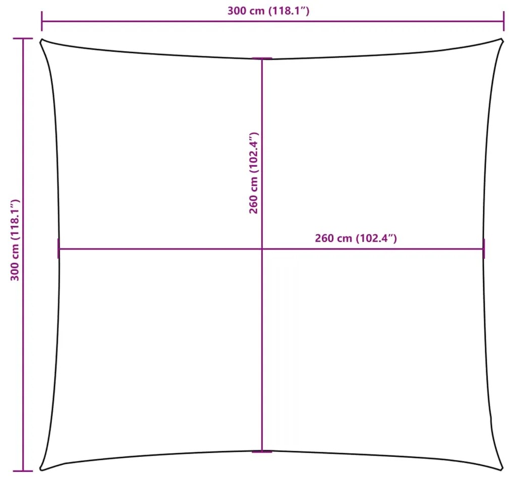 Para-sol estilo vela tecido oxford quadrado 3x3 m azul