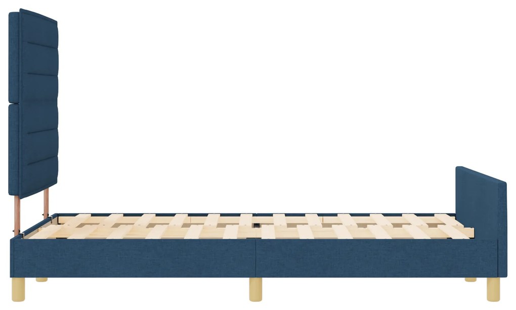 Cama vidaXL Azul 160x200 cm Tecido