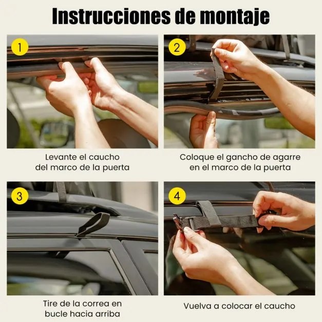 Mala 600L de carga para tejadilho do carro Saco de carga para tejadilho do carro à prova de água Saco de bagagem para carro com 10 correias Amarelo e