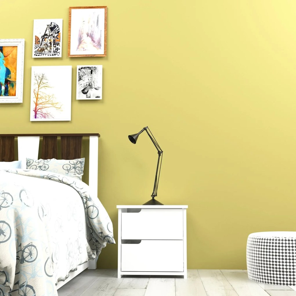 Mesa de Cabeceira Malarin – Branco – 45x45x40 cm