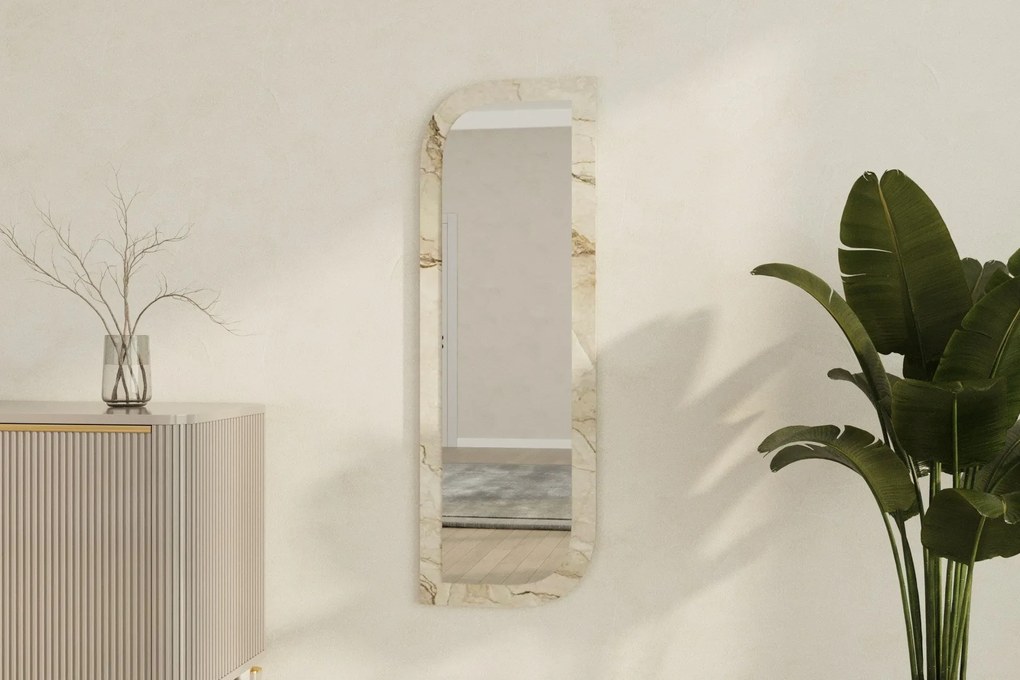 Espelho Arni – Mármore Éfeso – 40x120 cm
