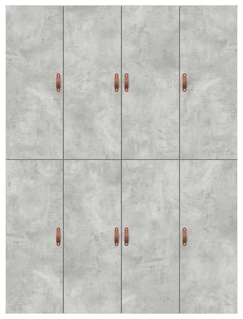 Estrutura de Cama Armazenamento vidaXL Cinza Concreto 135x190 cm