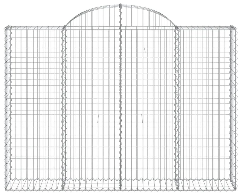 Cestos gabião arqueados 7pcs 200x30x140/160cm ferro galvanizado