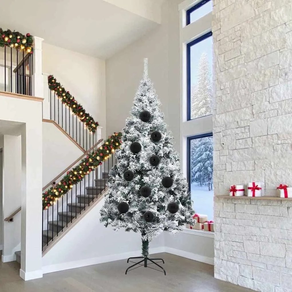 vidaXL Conjunto de Bolas de Natal XXL 4 pcs Preto Plástico