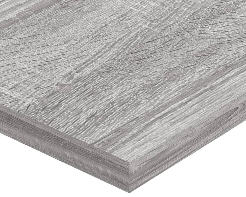 Prateleiras de parede 4pcs derivados de madeira cinzento sonoma