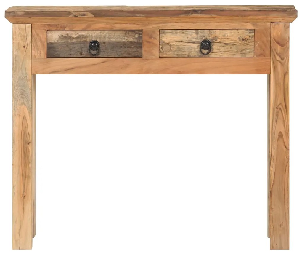 Mesa consola 90,5x30x75 cm madeira acácia e recuperada maciças