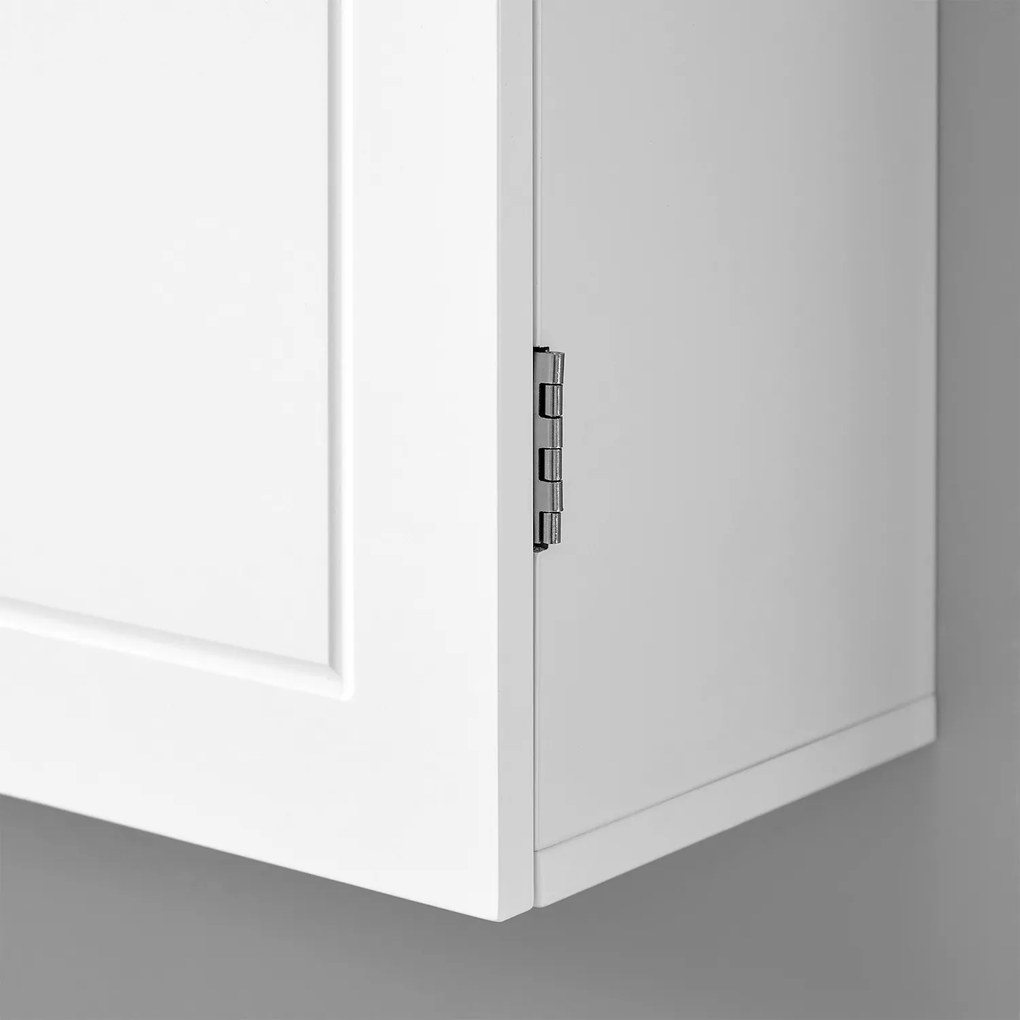 Armário casa de banho de parede com 2 portas 60 x 18 x 60 cm Branco mate