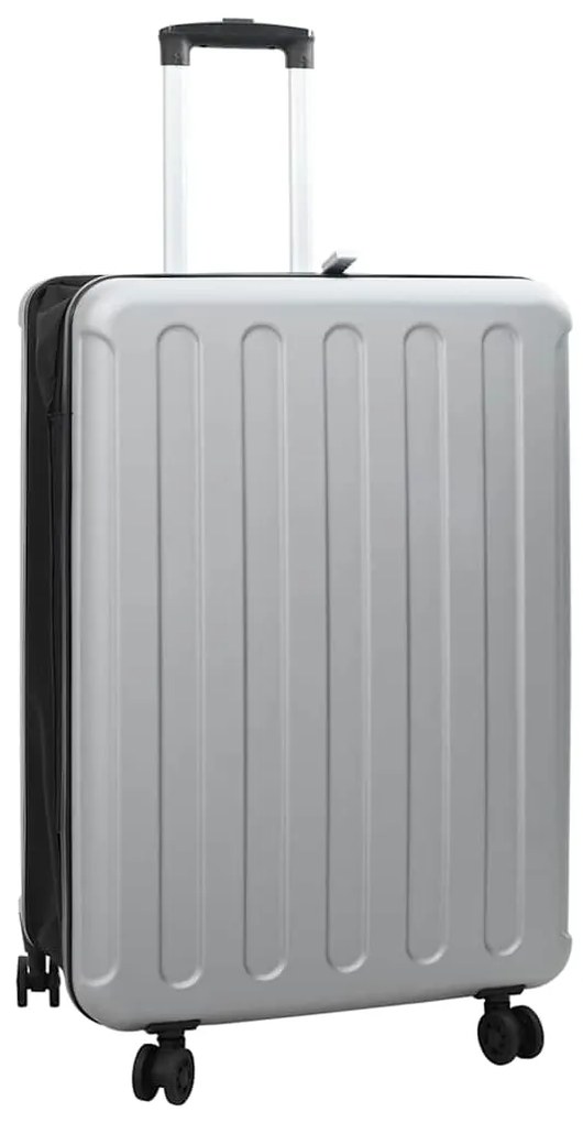 vidaXL Mala Dobravel Dura 28'' Prata 50x30x76 cm ABS