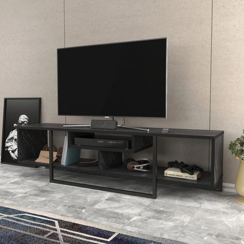 Móvel para TV Asal – Preto – 150x35,2x40 cm