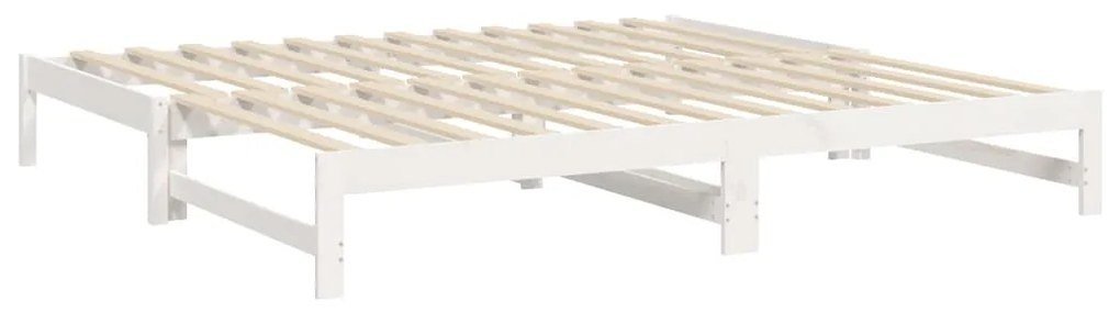 Sofá-cama de puxar 2x(90x200) cm pinho maciço branco