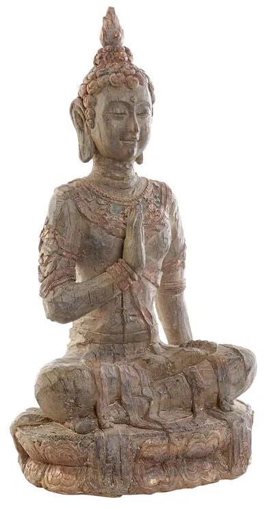Figura Decorativa DKD Home Decor Cinzento Buda Resina (27,5 x 20 x 51,5 cm)