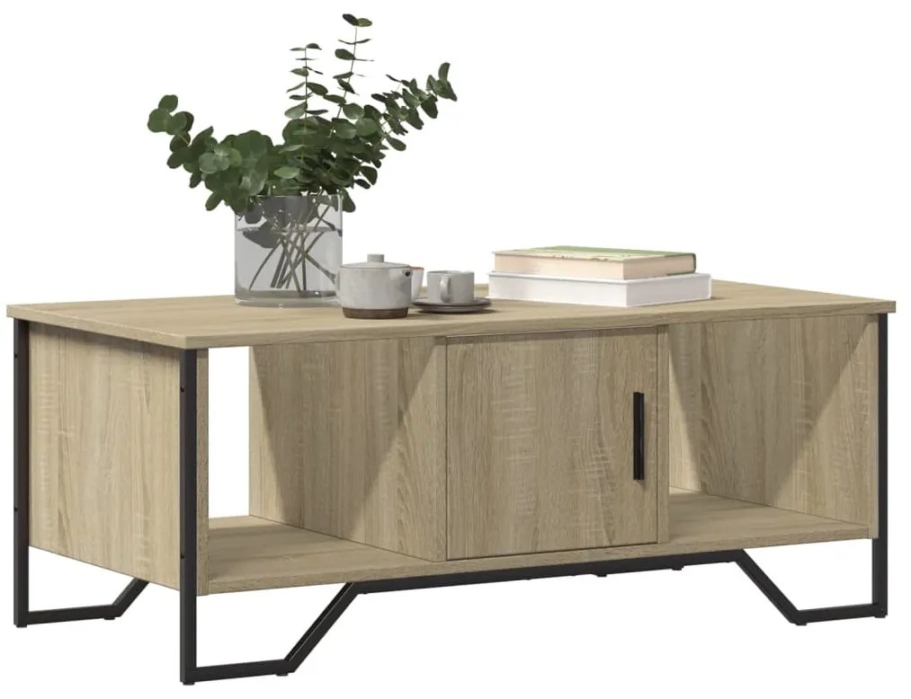 Mesa de centro 100x51x40 cm derivados madeira carvalho sonoma