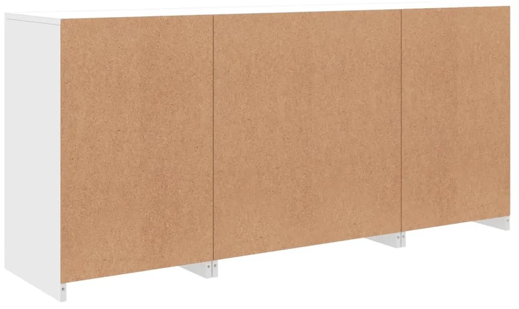 Aparador com luzes LED 142,5x37x67 cm branco