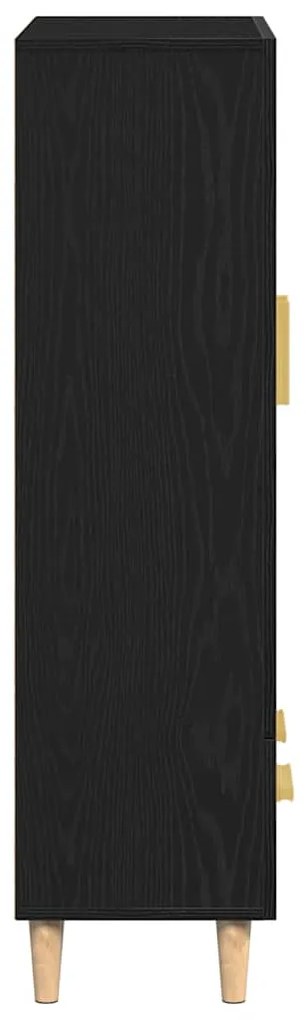 Highboard vidaXL em Carvalho Preto, 70x31x115 cm, Feito de Madeira Der