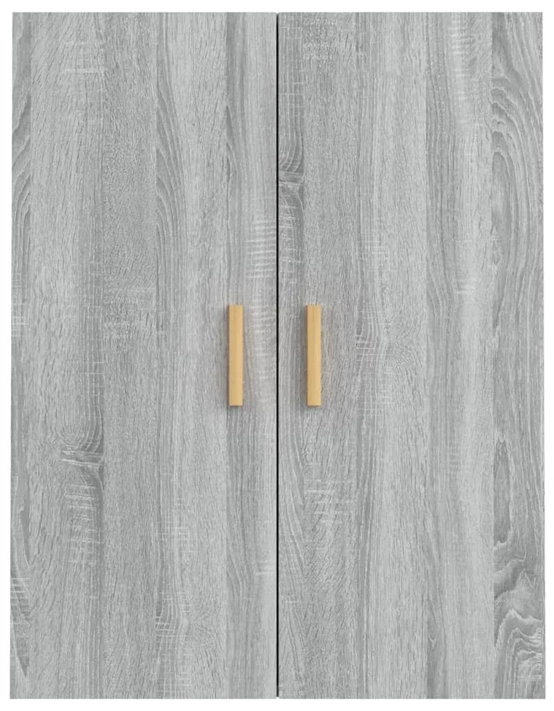 Armário de parede suspenso 69,5x34x90 cm sonoma cinza