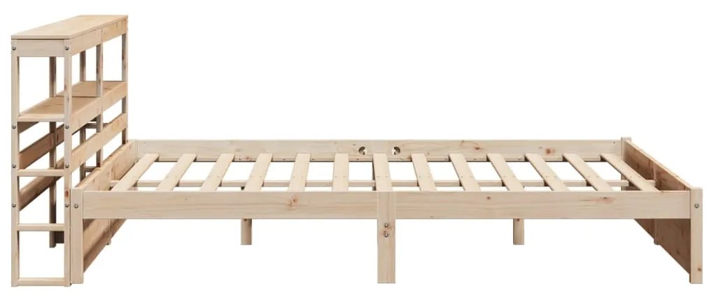 Estrutura de cama com cabeceira 200x200 cm pinho maciço