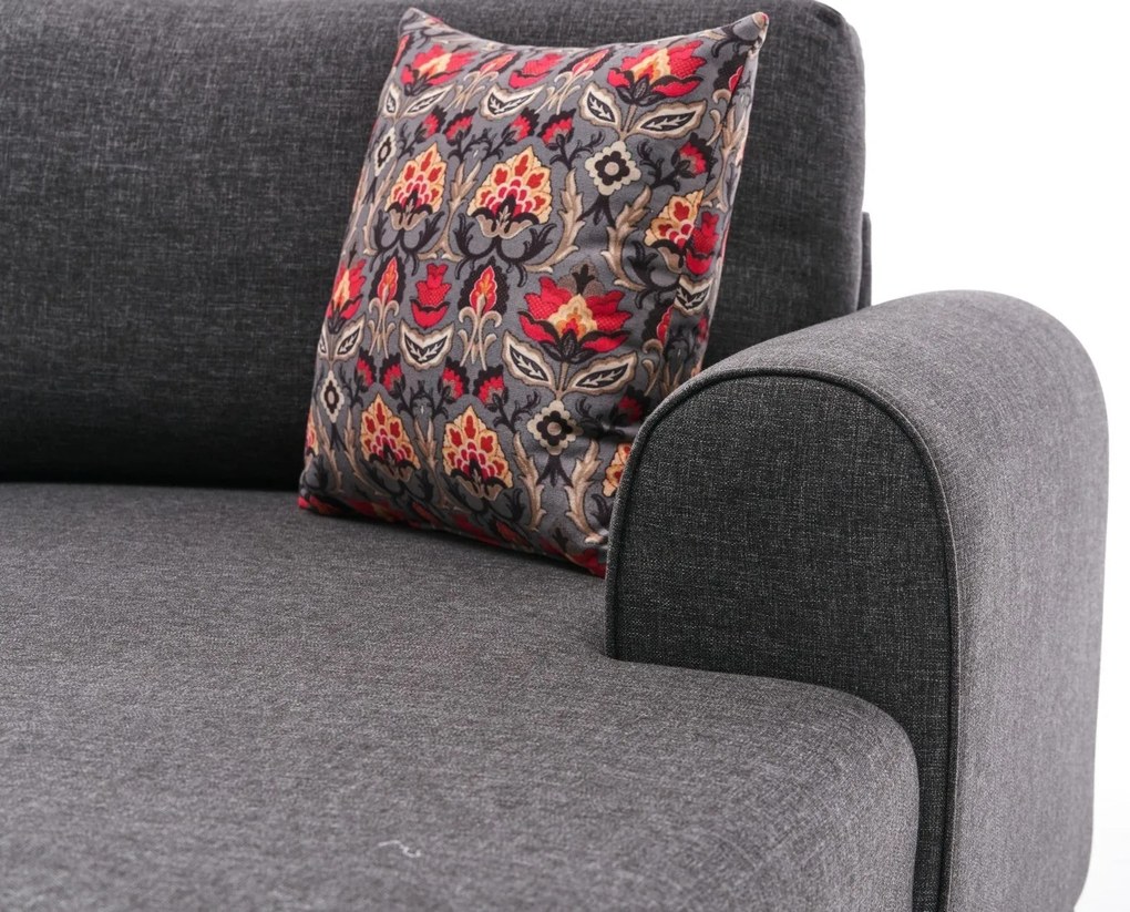 Sofá-Cama de Canto Belen – Antracite – 300x78x202 cm