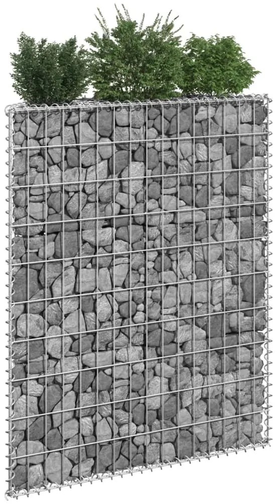 Canteiro elevado/cesto gabião trapézio 80x20x100 cm aço galvan.
