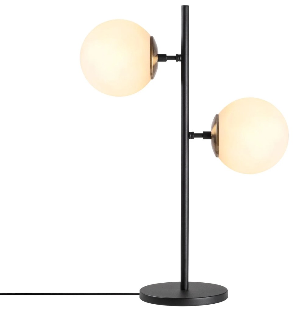 Candeeiro de Mesa Fazli – Preto, Dourado, Branco – 40 x 17 x 57 cm