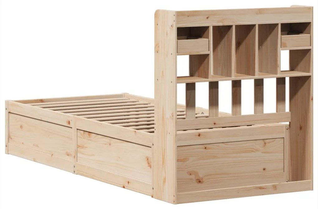 Cama sem colchão 75x190 cm madeira de pinho maciça