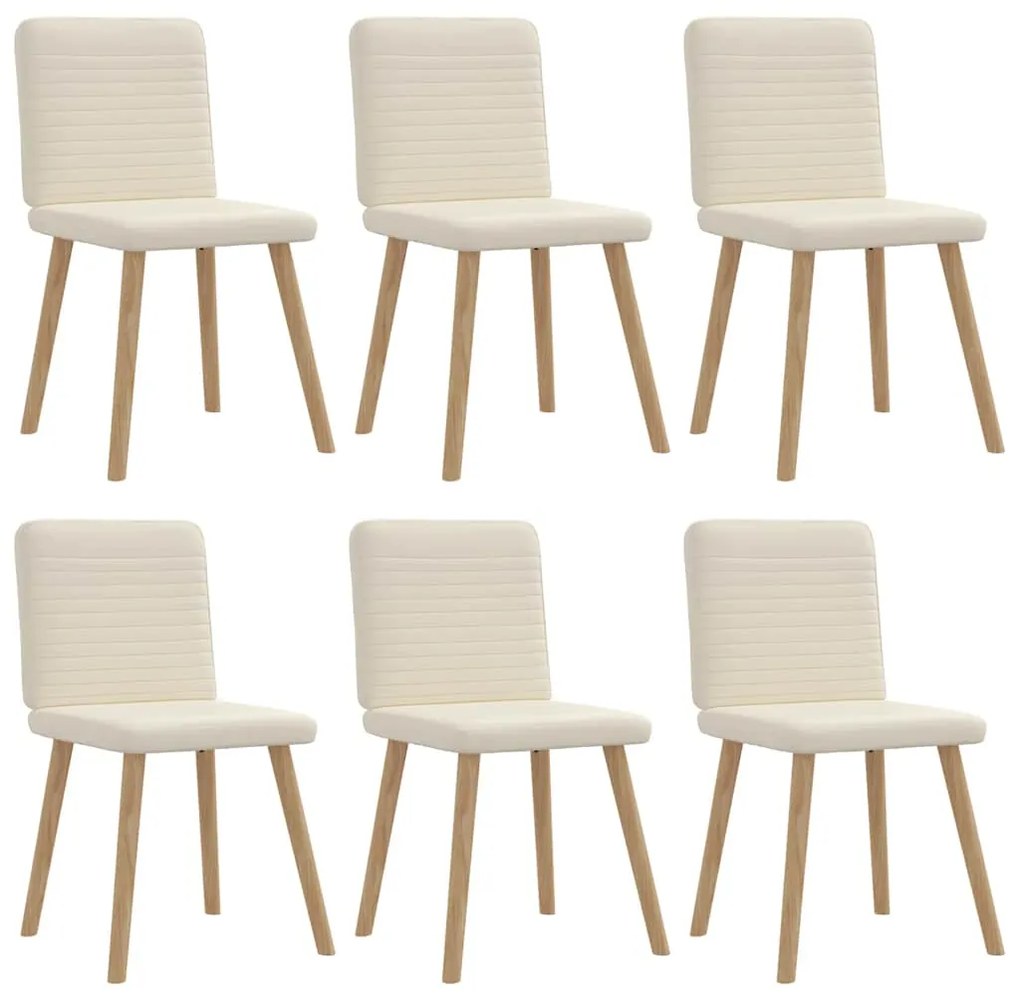 Cadeiras de jantar 6 pcs linho