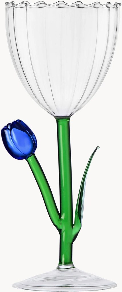 Copo de vinho de borossilicato artesanal Botanica