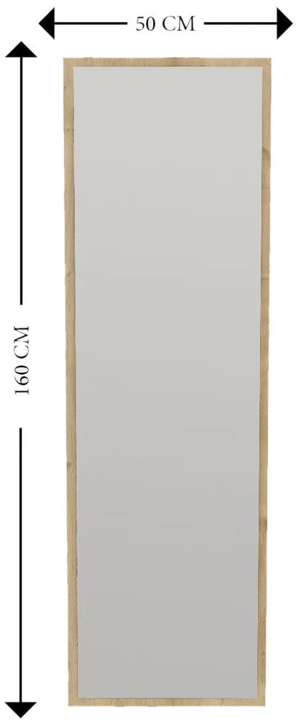 Espelho Tessa – Natural – 50 cm x 160 cm x 2,2 cm