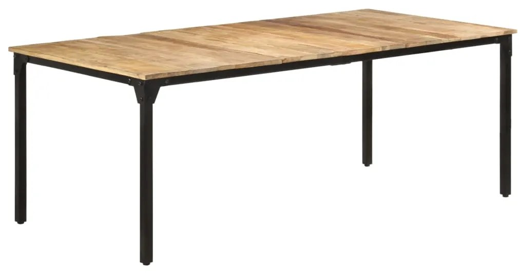 Mesa de jantar 200x100x76 cm madeira de mangueira áspera