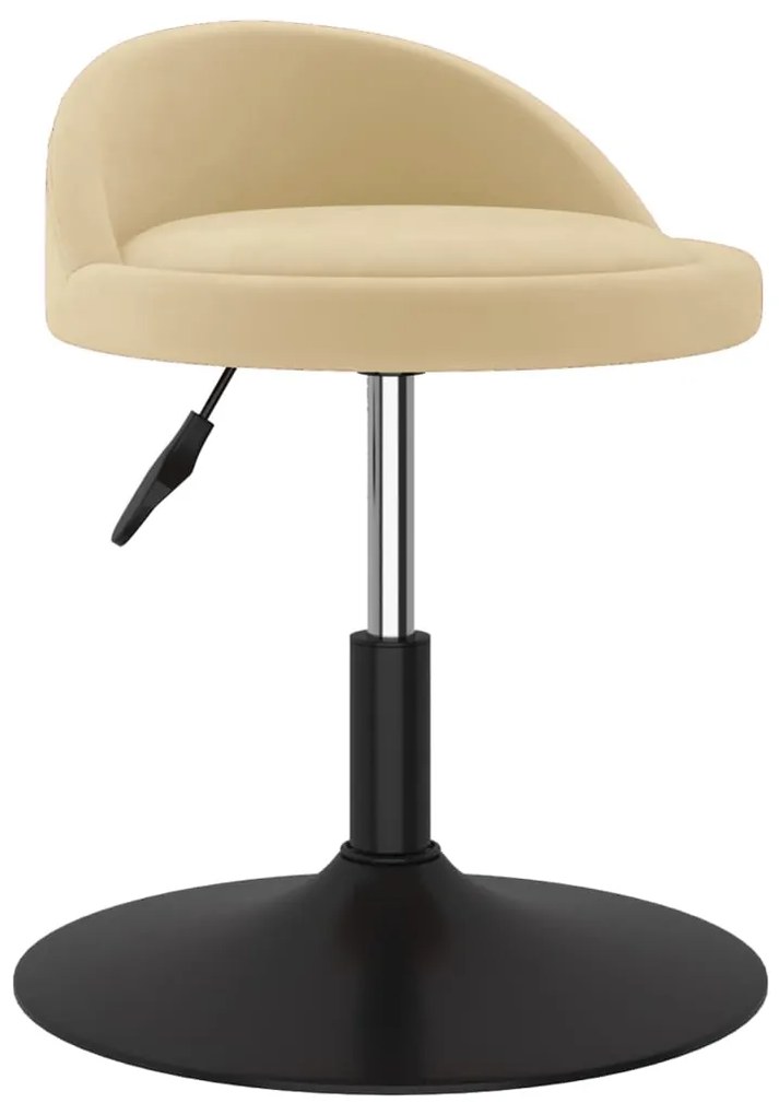 vidaXL Banco de bar veludo cor creme