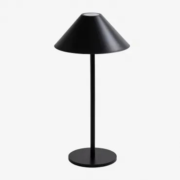 Lâmpada De Mesa Led Sem Fios Em Ferro Nebida Preto - Sklum