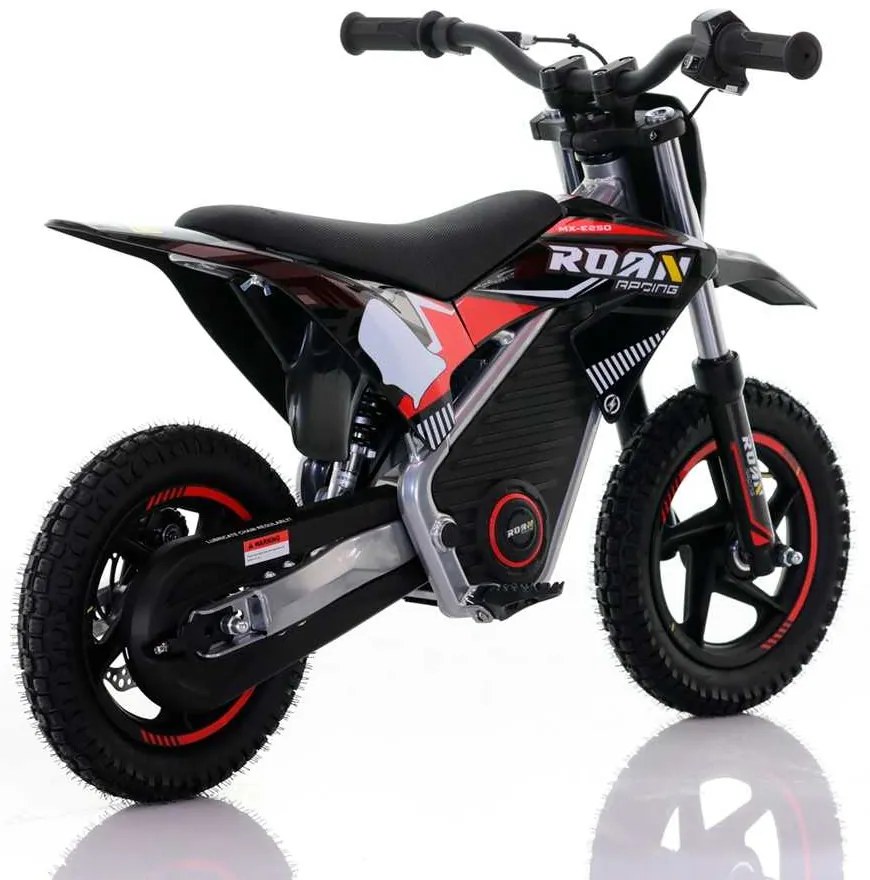 Mini moto elétrica para crianças Minicross electrica 250W 12/12" Warrior MX-E250 Preta
