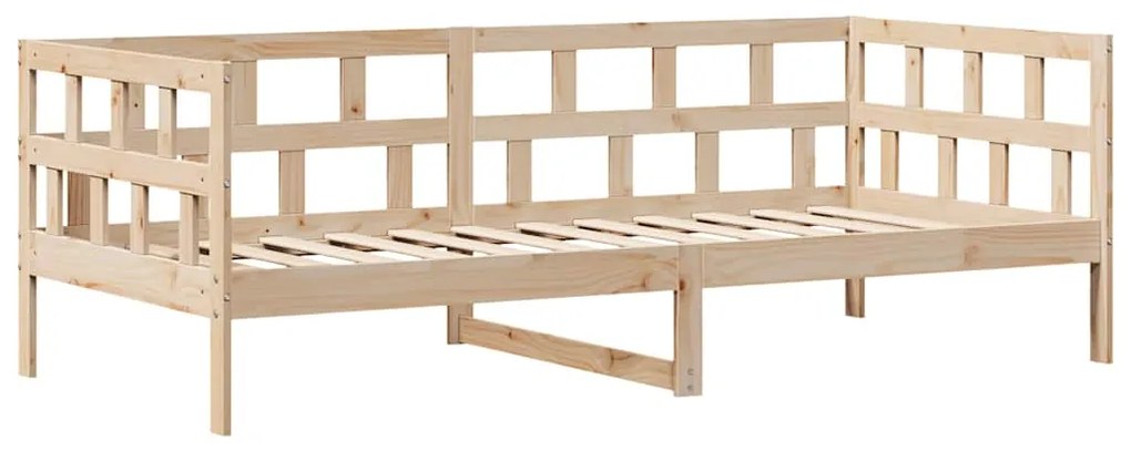 Sofá-cama com gavetas 90x190 cm madeira de pinho maciça